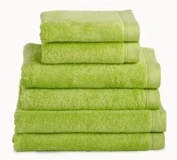 Toalhas banho 100% algodão penteado 580 gr. cor verde: 1 Toalha bidé 30x50 cm