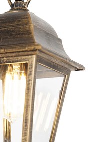 Candeeiro de suspensão clássico para exterior dourado antigo IP44 - Capital Clássico / Antigo