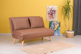 Sofá-Cama 2 Lugares Folde – Castanho – 120 x 79 x 80 cm