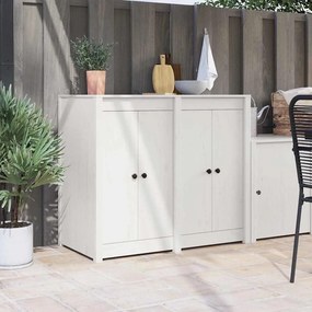 vidaXL Portas de Cozinha Externas 2 pcs Brancas 50x9x82 cm Madeira Maciça de Pinho