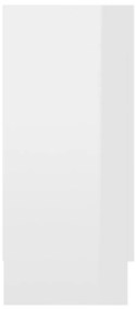 Armário vitrine derivados de madeira branco brilhante