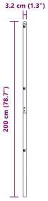 Postes de Cerca 52 pcs Verde Ø32 mm 200 cm Aço Galvanizado