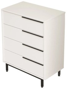 Cómoda Oceans com 4 Gavetas e Pernas Metálicas – 74,8x44,5x95,1 cm – B