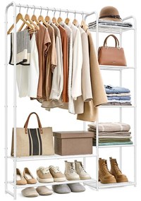 Guarda Roupa de metal 29 x 112 x 158,4 cm com prateleiras branco