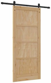 Porta Deslizante vidaXL com Conjunto de Hardware 86x198.5 cm de Madeir