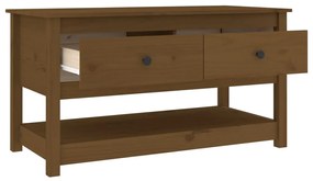 Mesa de centro 102x49x55 cm pinho maciço castanho mel