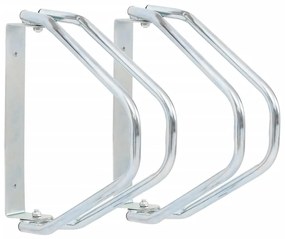 Suporte de parede para bicicleta 2 pcs aço galvanizado