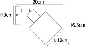 Candeeiro de teto preto ajustável - Hetta