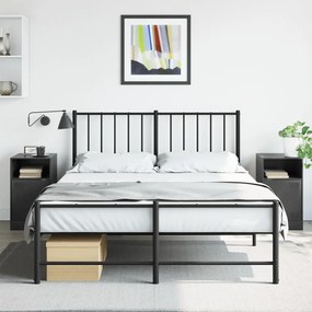 Mesas de cabeceira 2 pcs 34,5x39x62 cm aço preto