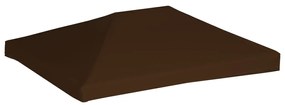 Cobertura de gazebo 310 g/m² 3x4 m castanho