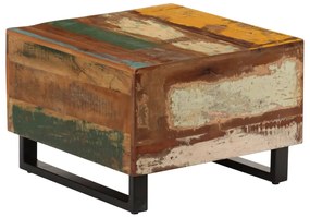 vidaXL Mesa de centro 50x50x35 cm madeira recuperada maciça