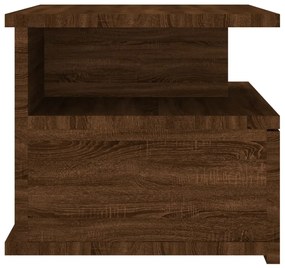 Mesas de cabeceira suspensas 2 pcs 40x31x27 cm madeira castanho