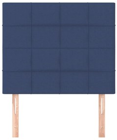 Cabeceira de cama 2 pcs tecido 80x5x78/88 cm azul