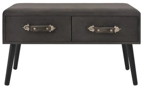 Mesa de centro 80x40x46 cm veludo cinzento