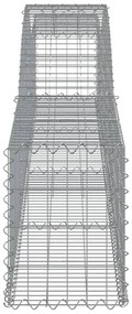 Cestos gabião arqueados 8 pcs 400x30x40/60 cm ferro galvanizado