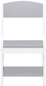 Mesa infantil com duas cadeiras MDF branco