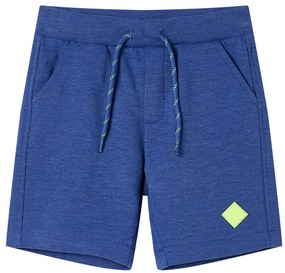 Calções de criança com cordão azul mesclado 104