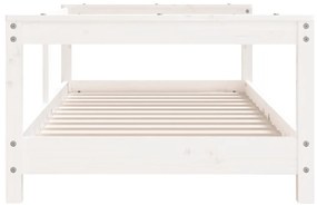 Estrutura de cama infantil 70x140 cm pinho maciço branco