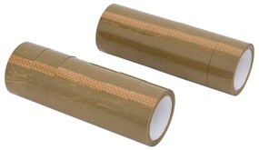 vidaXL Fita adesiva para embalagens 12 pcs 48 mm x 66 m castanho