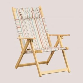 Cadeira de jardim dobrável em madeira Cleita Cores Pastel - Sklum