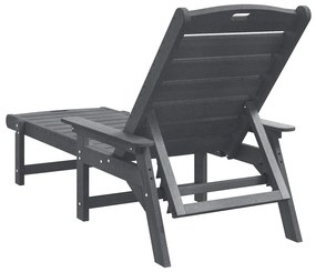 Espreguiçadeiras 2 pcs Cinzento Claro 162x53x98.5 cm HDPE, vidaXL Espr
