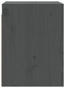 Armários de parede 2 pcs 30x30x40 cm pinho maciço cinza