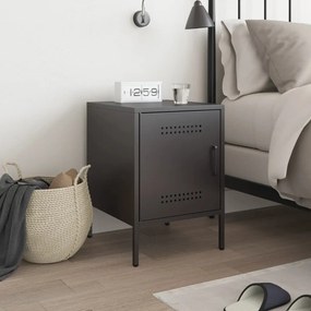 Mesa de cabeceira 36x39x50,5 cm aço preto