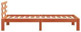 Cama sem colchão 90x200 cm pinho maciço castanho-mel