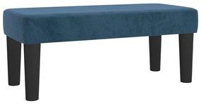 Cama boxspring com colchão 120x200 cm veludo azul-escuro