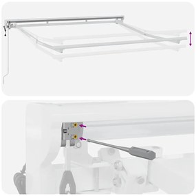 Toldo Elétrico Branco 2.5 x 2 m Alumínio