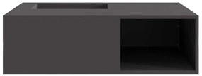 Fogueira vidaXL com armazenamento de toras Preto 100x100x30 cm Aço