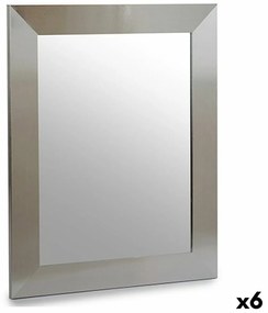 Espelho de Parede Prateado Madeira Cristal 39 X 1,5 X 49 cm (6 Unidades)