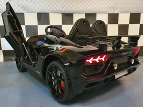 CARRO BATERIA  INFANTIL LAMBORGHINI AVENTADOR 12VOLT PRETO METALIZADO