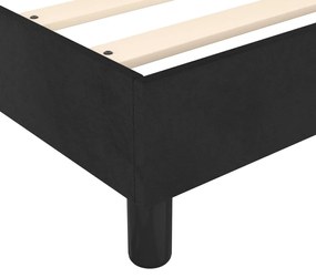 Cama boxspring com colchão 120x200 cm veludo preto