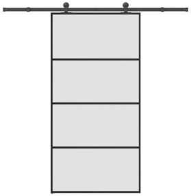 Porta desliz. c/ conj. ferragens 102,5x205cm vidro ESG/alumínio