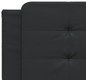 Almofadão de cabeceira 200 cm couro artificial preto