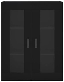 Móveis de parede 2 pcs derivados de madeira preto