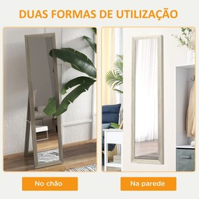 HOMCOM Espelho de Corpo Inteiro 37x155 cm Espelho de Pé Espelho de Par