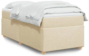 Cama com molas/colchão 90x190 cm tecido cor creme