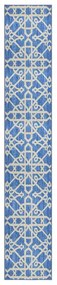 vidaXL Tapete/passadeira 80x500 cm azul