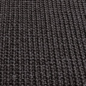 Tapete sisal natural 66x350 cm preto