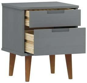 Mesa de cabeceira MOLDE 40x35x48 cm pinho maciço cinza