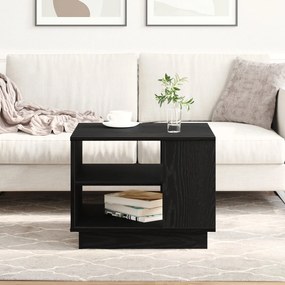 Mesa de Café em Carvalho Preto 55x55x42 cm Feita de Madeira Derivada