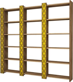 Estante City – Nogueira Amarela – 184,6 x 170 x 24,2 cm