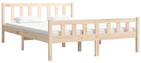 Estrutura de cama pequena casal 120x190 cm pinho maciço