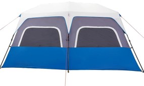 Tenda familiar c/ LED 10 pessoas libertação rápida azul-claro