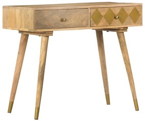 vidaXL Mesa consola 89x44x75 cm madeira de mangueira maciça
