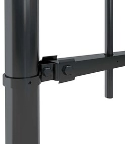 Cerca jardim com topo em lanças 5,1x1,2 m aço preto