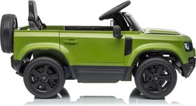 Carro elétrico para Crianças 12V 4x4 Land Rover Defender Rodas de espuma EVA, Assento Couro ecológico, Controlo remoto Verde