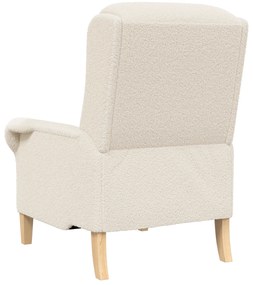 Poltrona Ergonómica Creme Tecido, Madeira Padrão Ergonómica